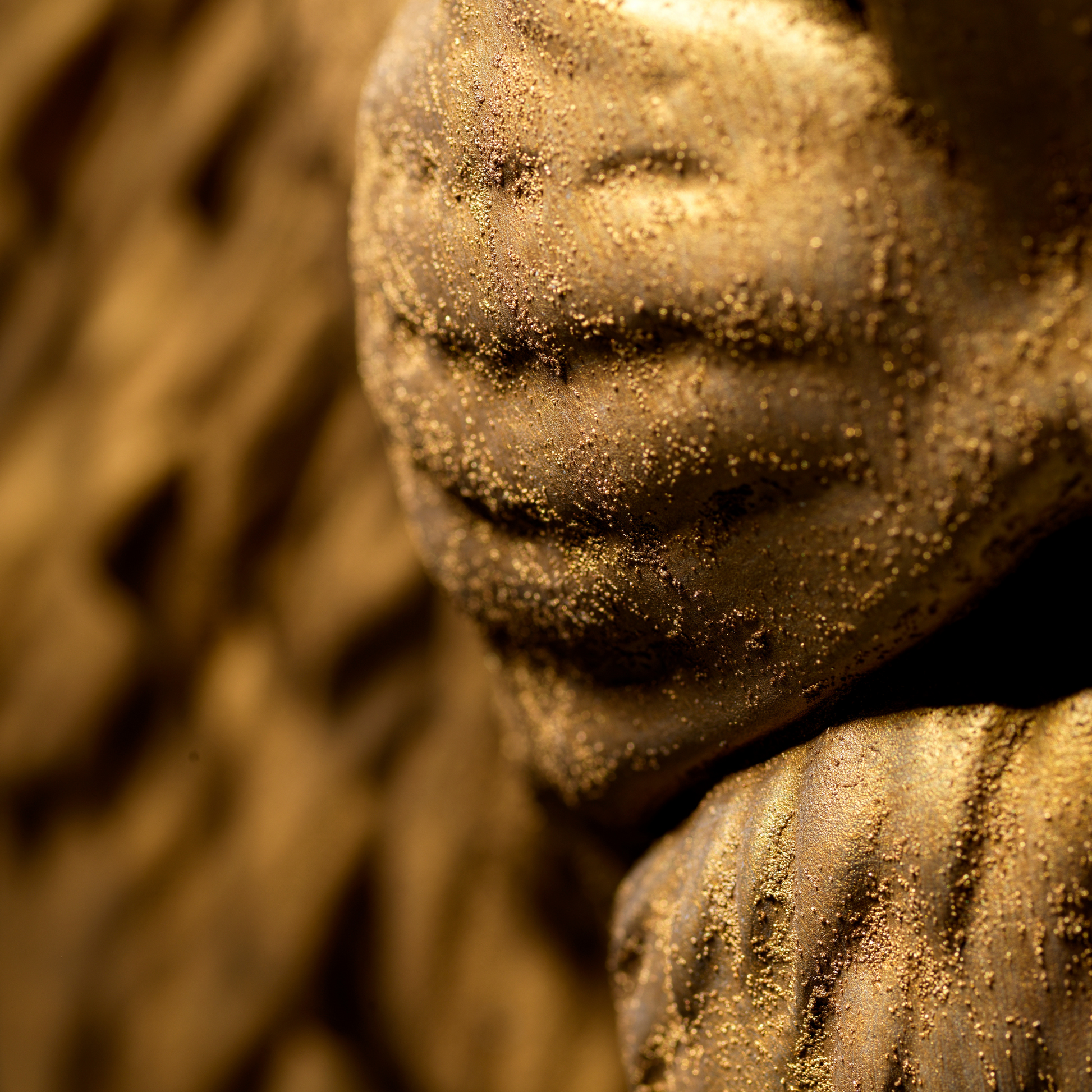 Large Lion Wall Art - Wall Mounted - Golden Lion Head