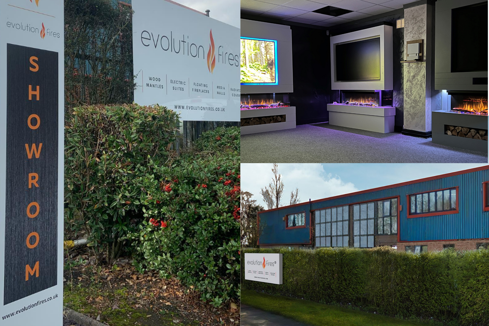 Evolution Fires - Pre-Built Media Wall Package 3 With Electric Fire