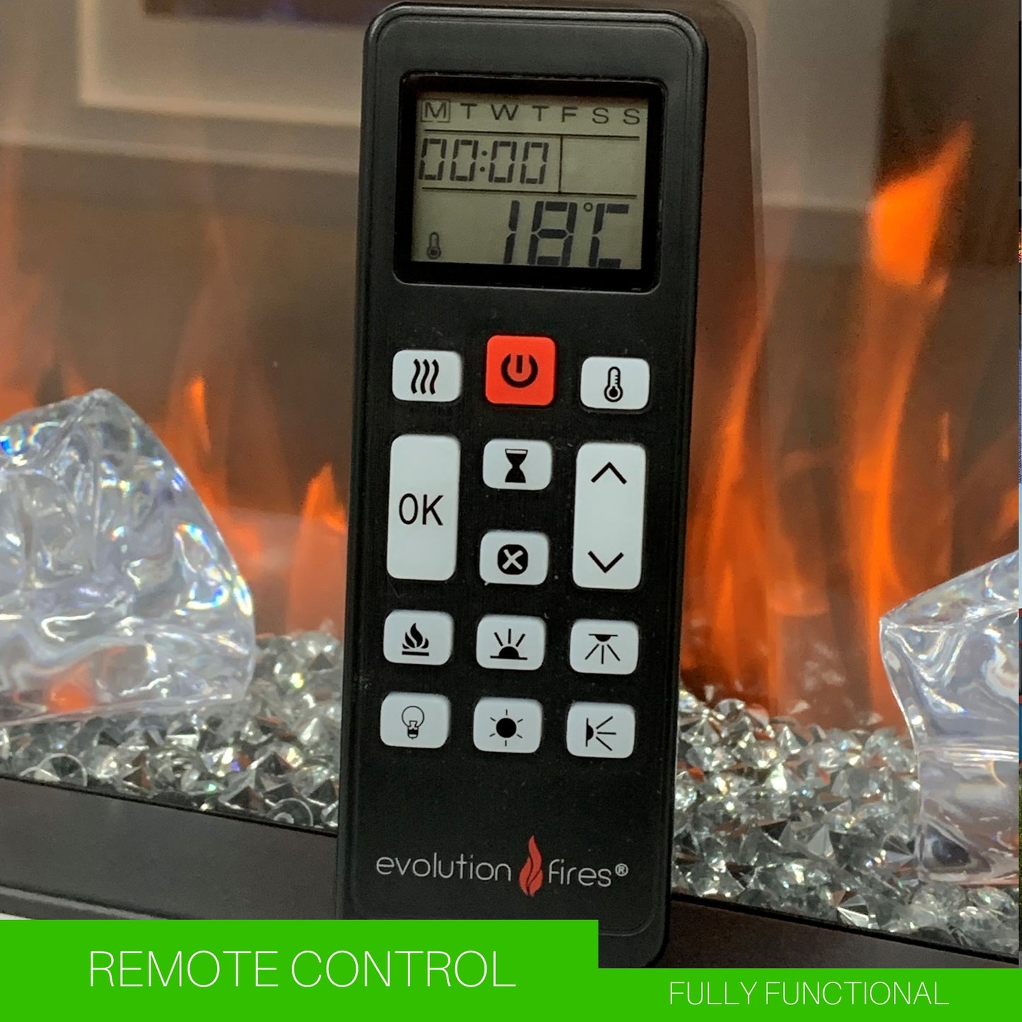 Evolution Fires - Pre-Built Media Wall Package 11 with electric fire