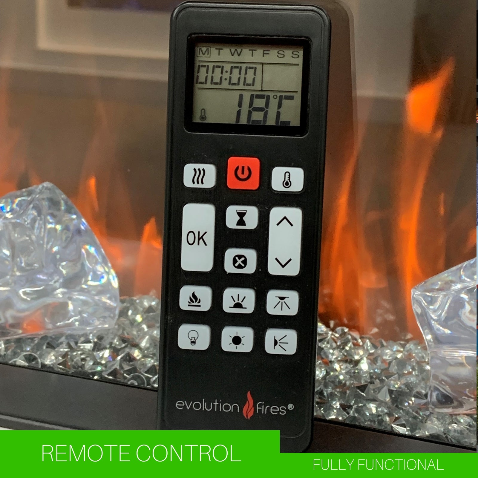 Evolution Fires - Pre-Built Media Wall Package 11 with electric fire