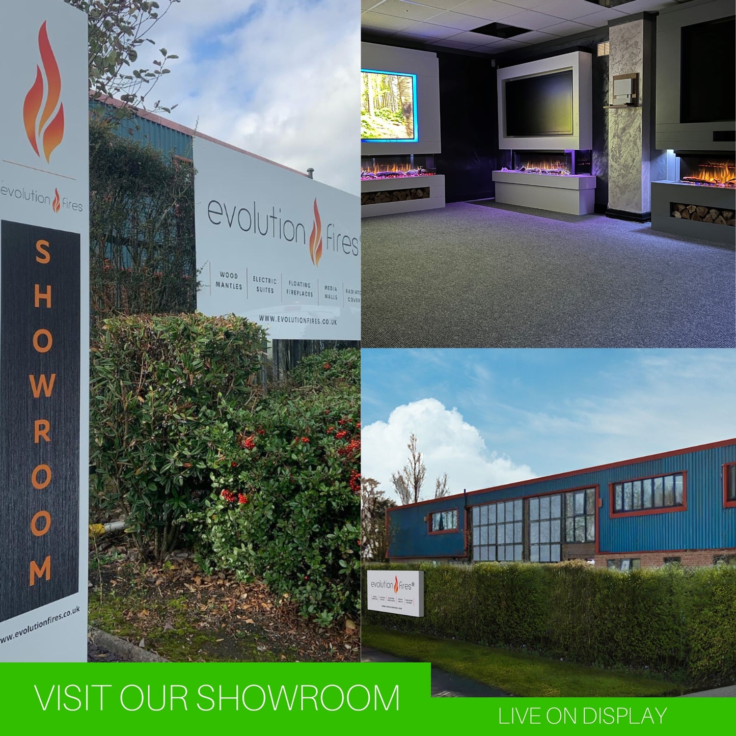 Evolution Fires - Pre-Built Media Wall Package 11 with electric fire