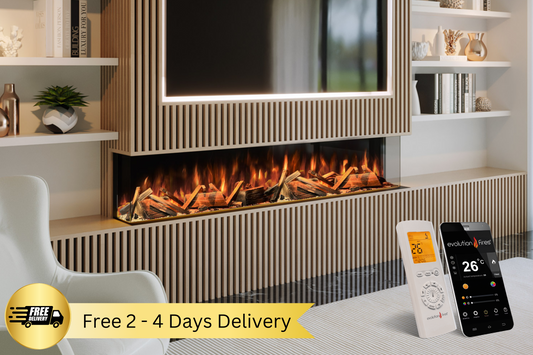 Evolution Fires Advance Series 1800 Media Wall Electric Fireplace