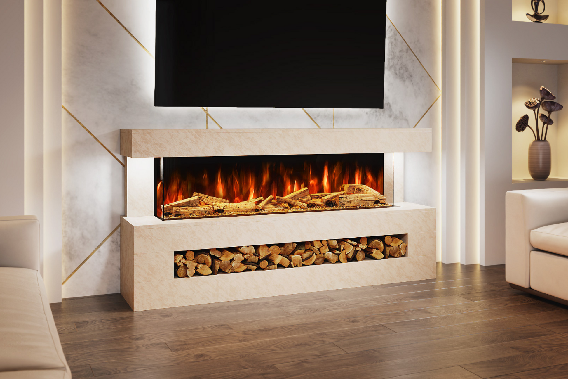 Evolution Fires - DaVinci Electric Suite (Pearl Stone Effect)