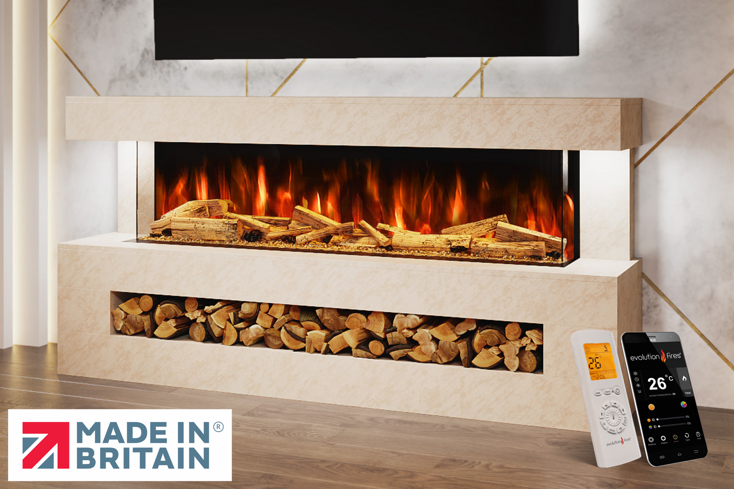 Evolution Fires - DaVinci Electric Suite (Pearl Stone Effect)