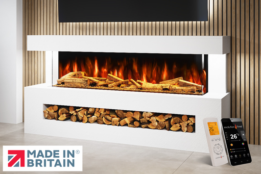 Evolution Fires - DaVinci Electric Suite (White Stone Effect)
