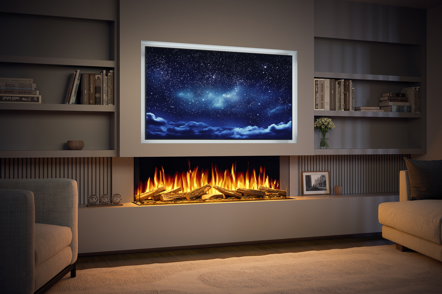 Evolution Fires Advance Series 1300 Panoramic Electric Fireplace