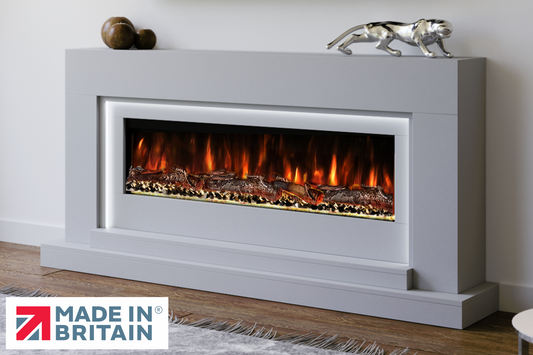 Evolution Fires Nivarna Electric Fireplace Suite (Gray)