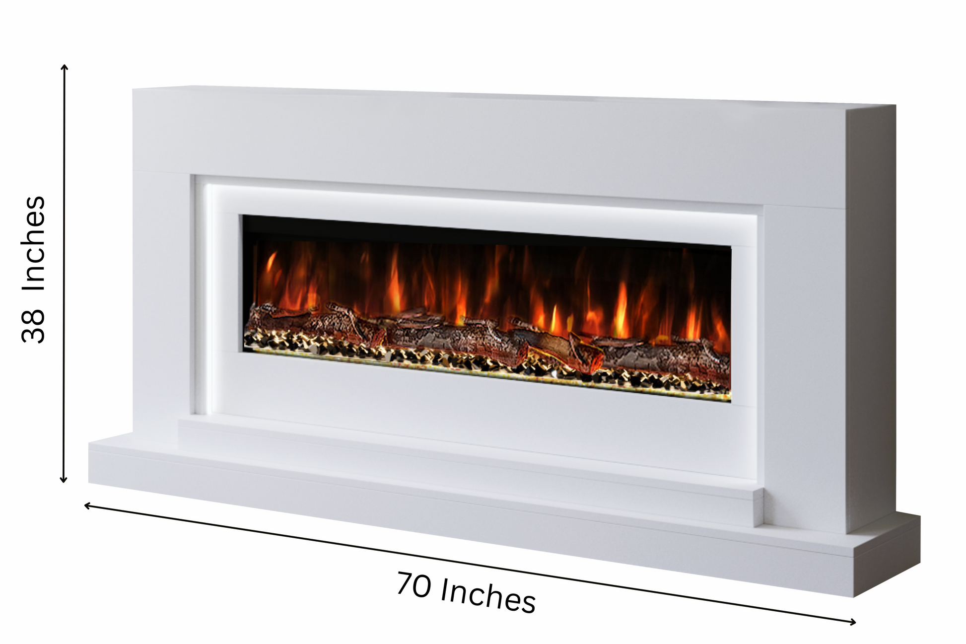 Evolution Fires - Nivarna Electric Fireplace Suite (White)