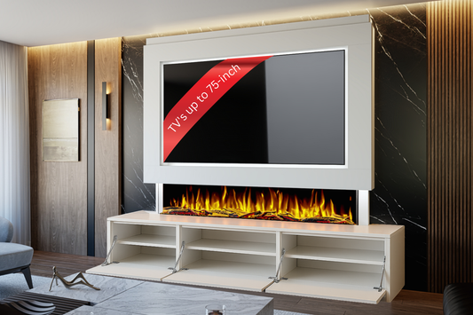 Evolution Fires - Pre-Built Media Wall Package 23 including Electric Fire