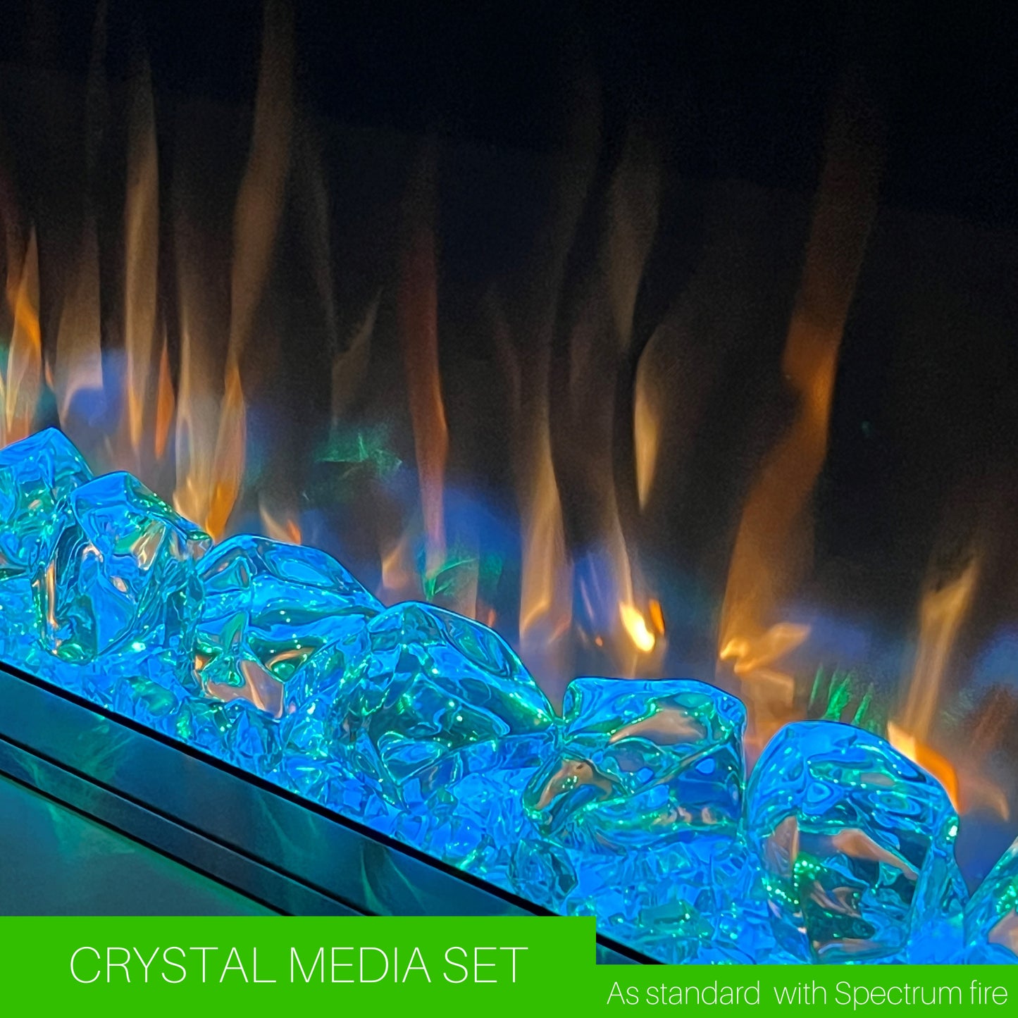 Evolution Fires Pre-built media wall with electric fireplace