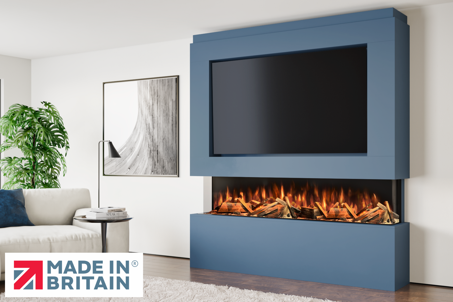 Evolution Fires - Pre-Built Media Wall Package 12 including Electric Fire