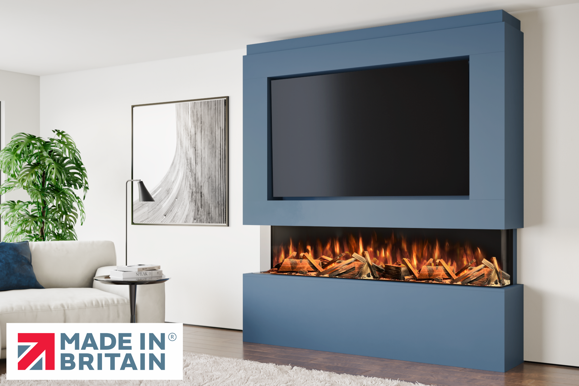 Evolution Fires - Pre-Built Media Wall Package 12 including Electric Fire
