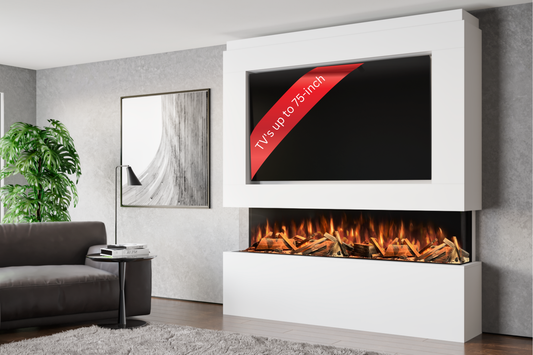 Evolution Fires - Pre-Built Media Wall Package 12 including Electric Fire