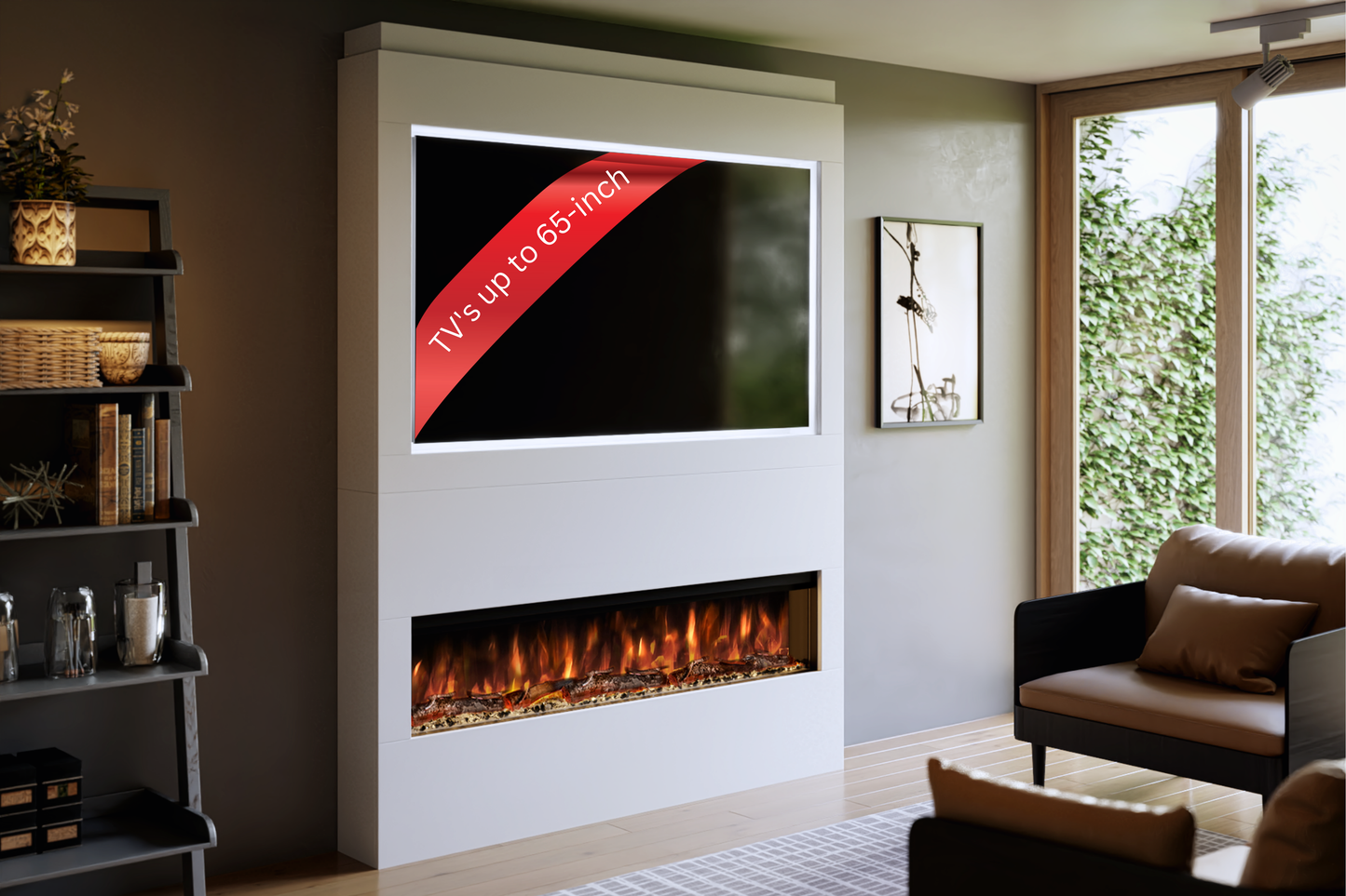 Evolution Fires - Pre-Built Media Wall Package 17 including Electric Fire