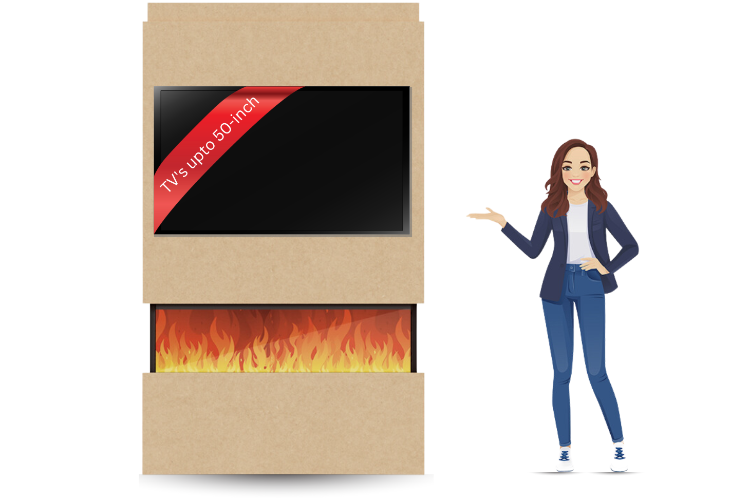 Evolution Fires - Pre-Built Media Wall Package 18 including Electric Fire