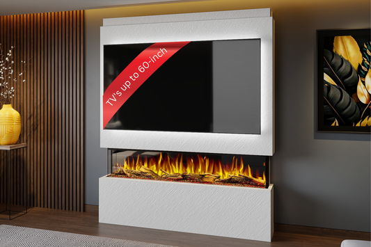 Evolution Fires - Pre-Built Media Wall Package 20 including Electric Fire