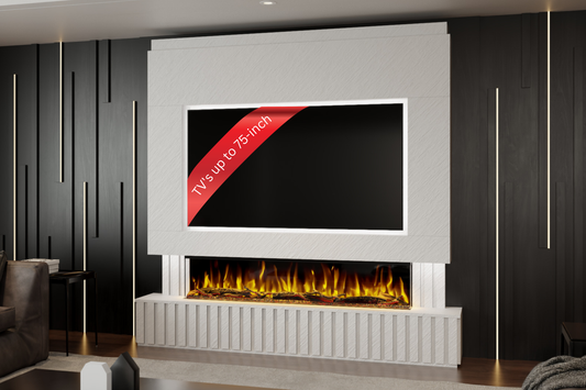 Evolution Fires - Pre-Built Media Wall Package 24 including Electric Fire