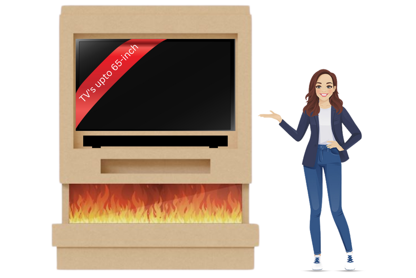 Evolution Fires Package 8 – Pre-Built Media Wall with Electric Fireplace