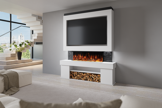 Evolution Fires - Pre-Built Media Wall Package 3 With Electric Fire
