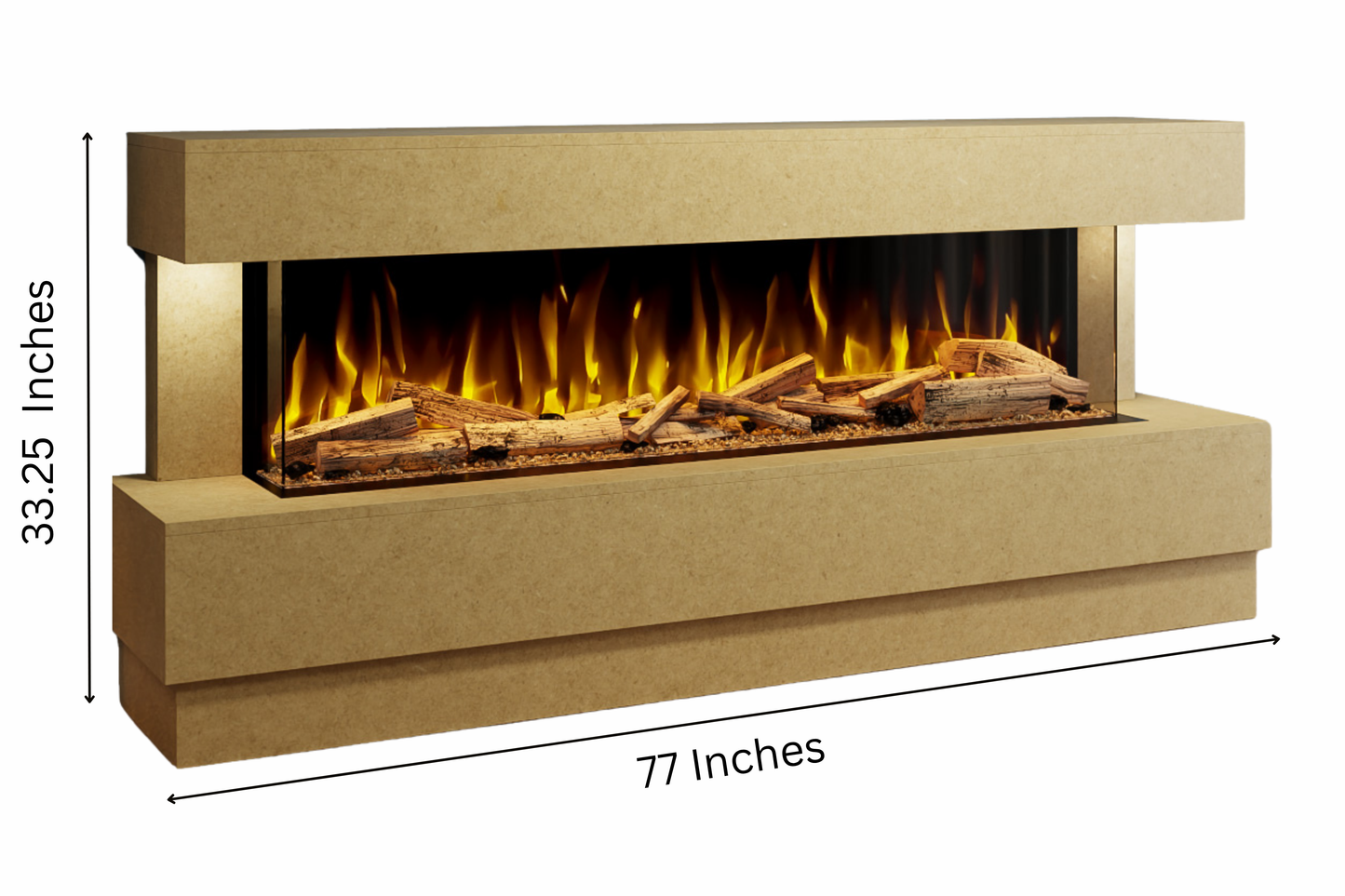 Evolution Fires Raphael Electric Fireplace Suite Ready to Paint