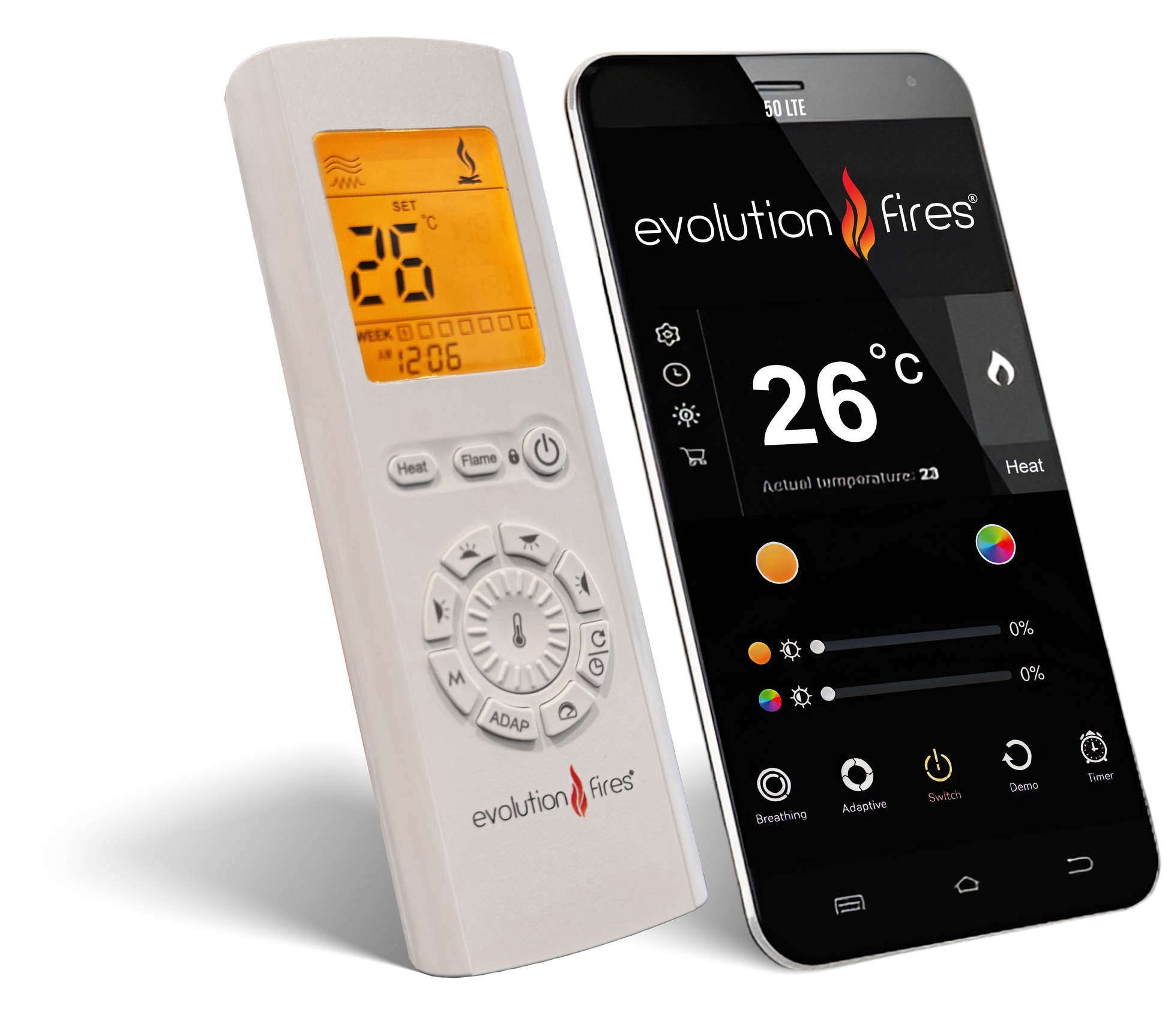 Evolution Fires Package 10 – Pre-Built Media Wall with Electric Fireplace