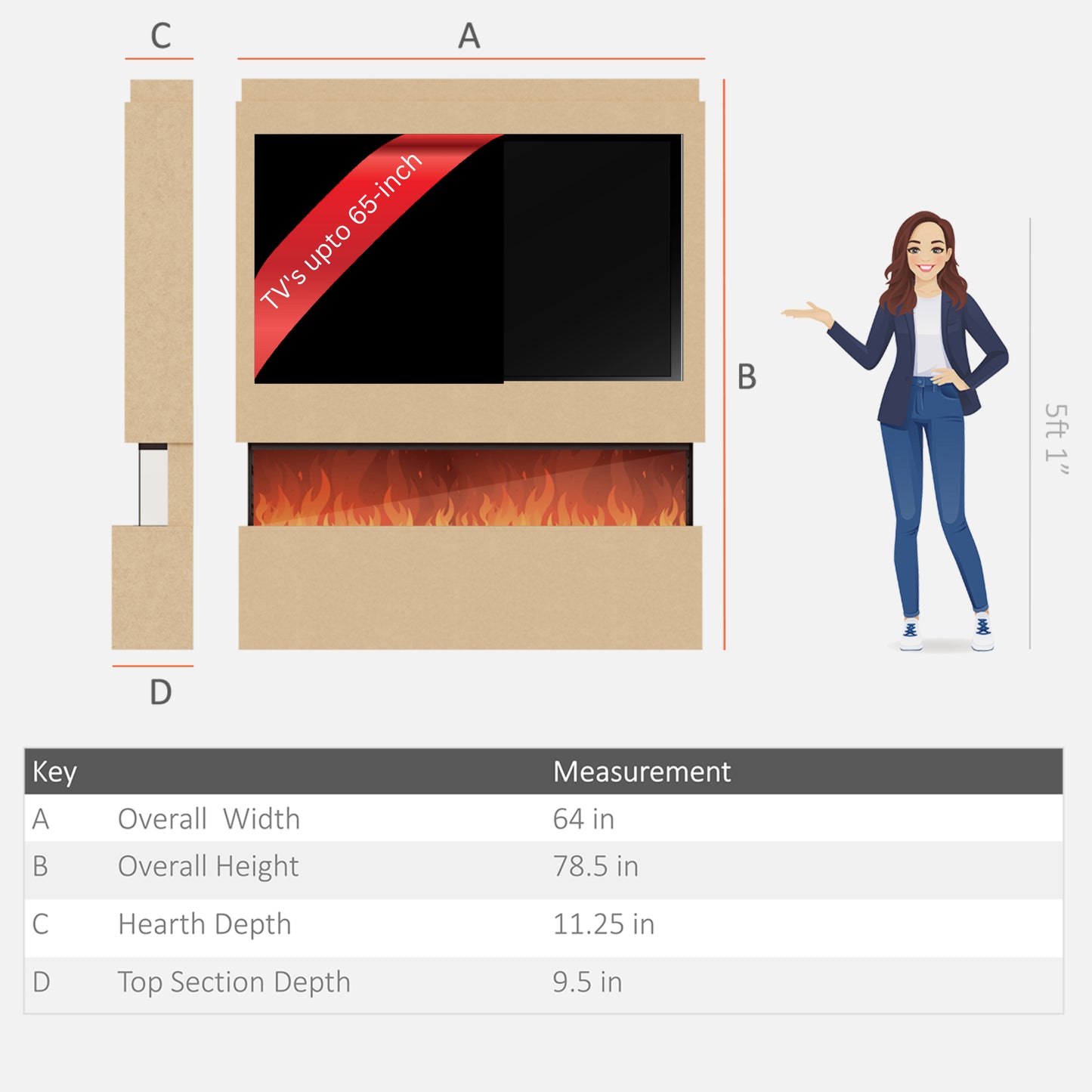 Evolution Fires Pre-built media wall with electric fireplace