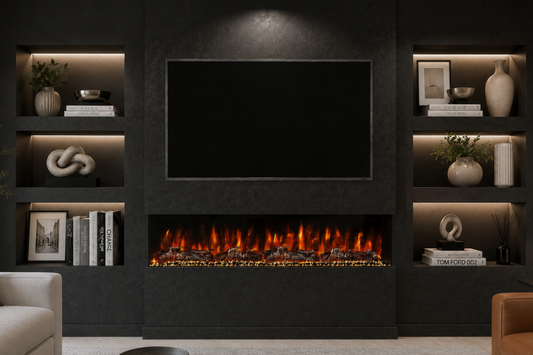 Evolution Fires Spectrum Slimline Series 72 Inch Media Wall Electric Fire