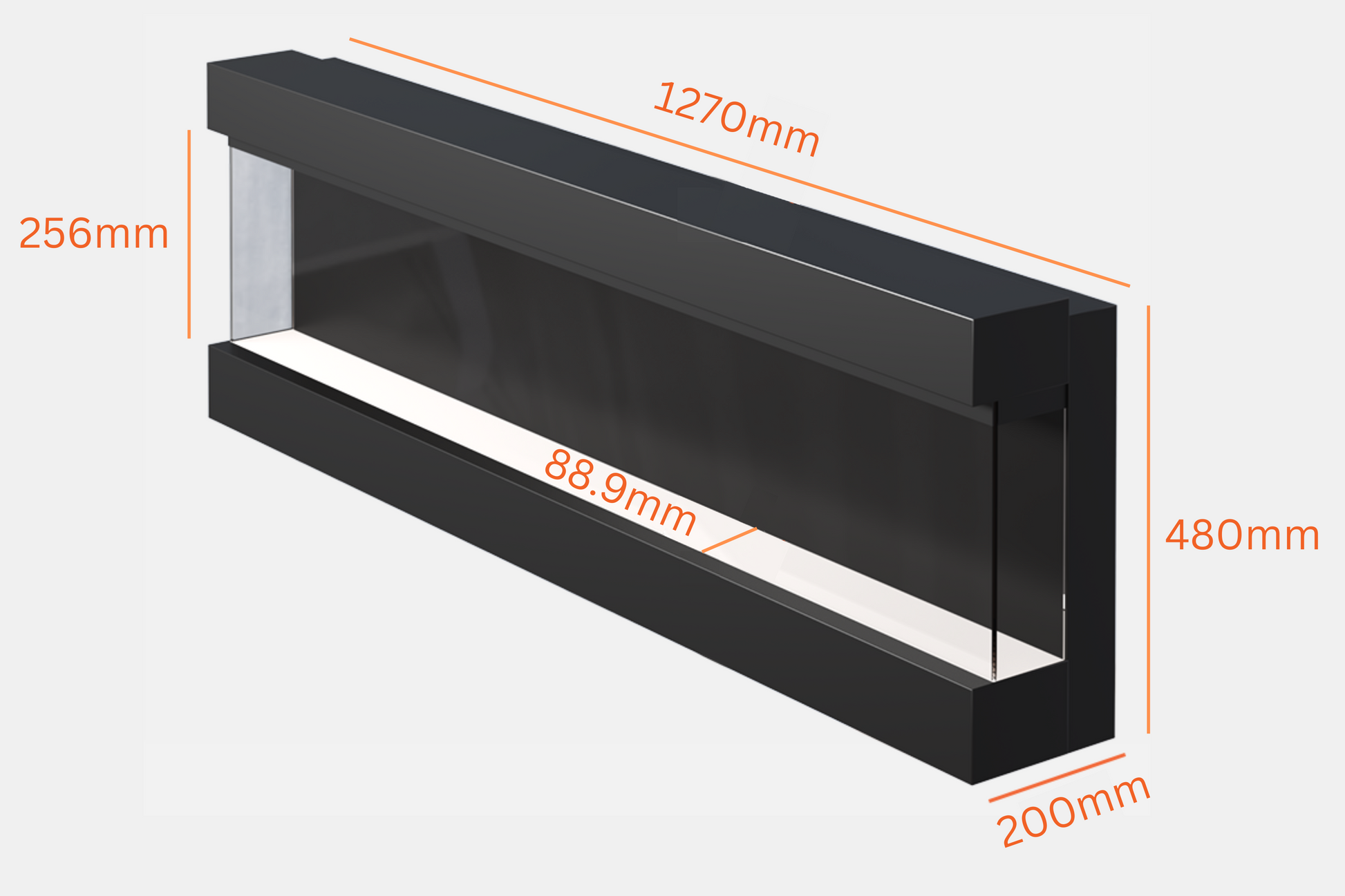 Evolution Fires Spectrum Slimline Series 50 Inch Media Wall Electric Fire