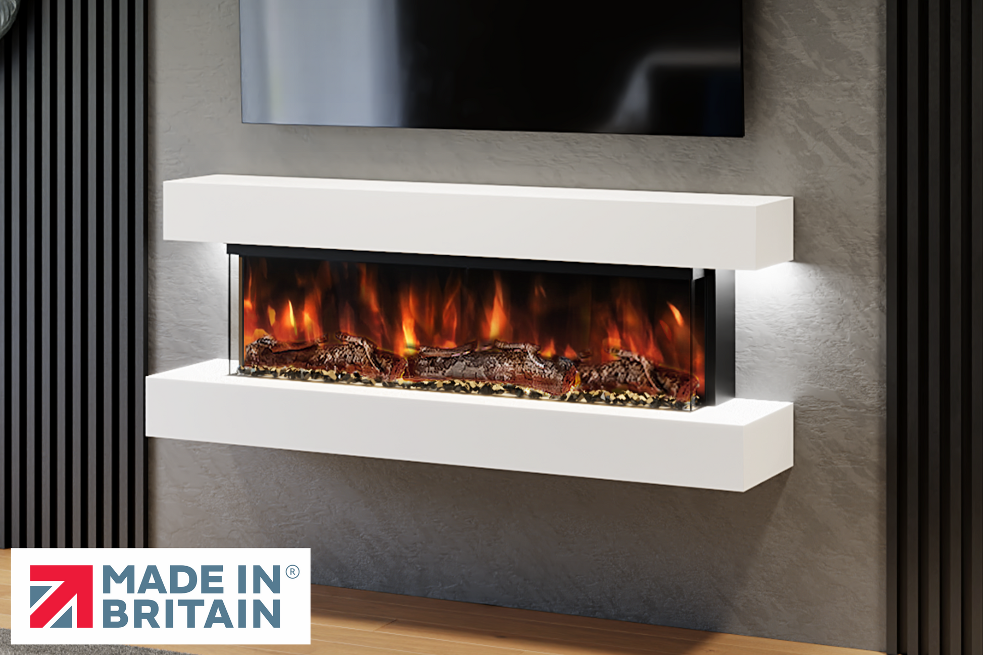 Evolution Fires - Studio 4 Wall-Mounted Electric Fireplace