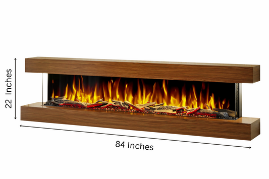 Evolution Fires - Studio 7 Walnut Wall-Mounted Electric Fireplace