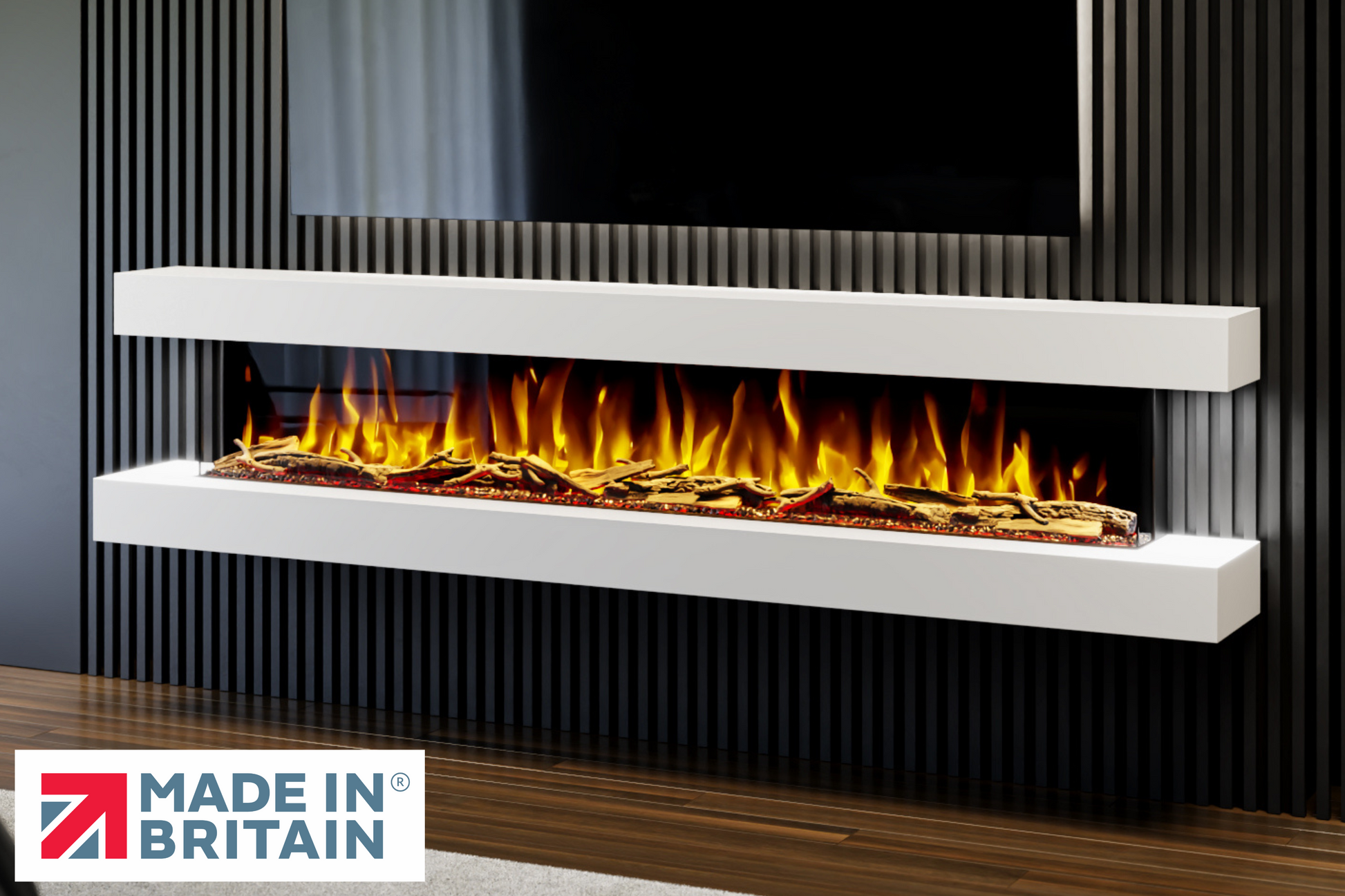 Evolution Fires - Studio 8 Wall-Mounted Electric Fireplace