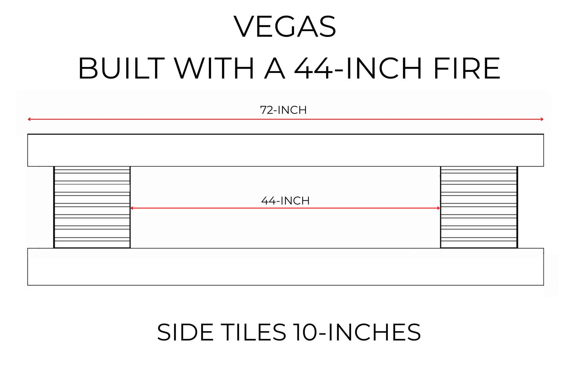 Evolution Fires - Vegas 72 - Wall-Mounted Electric Fireplace (Black Stone Tiles)