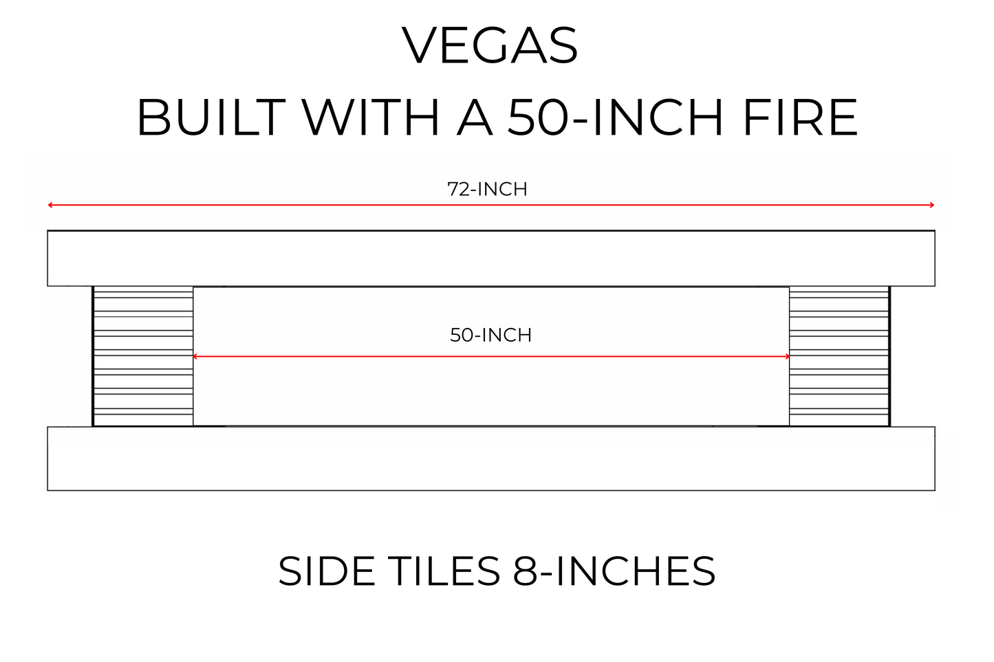 Evolution Fires - Vegas 72 - Wall-Mounted Electric Fireplace (Black Stone Tiles)
