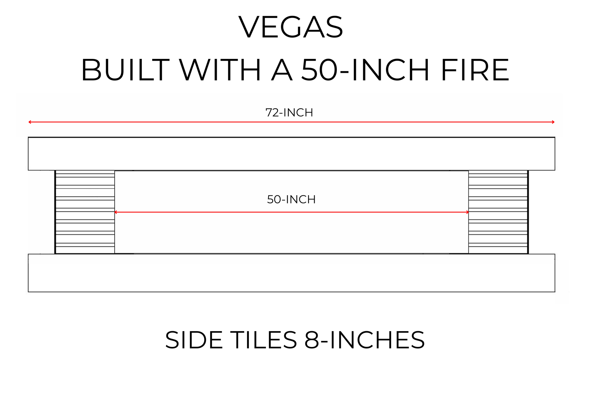Evolution Fires - Vegas 72 - Wall-Mounted Electric Fireplace (Black Stone Tiles)