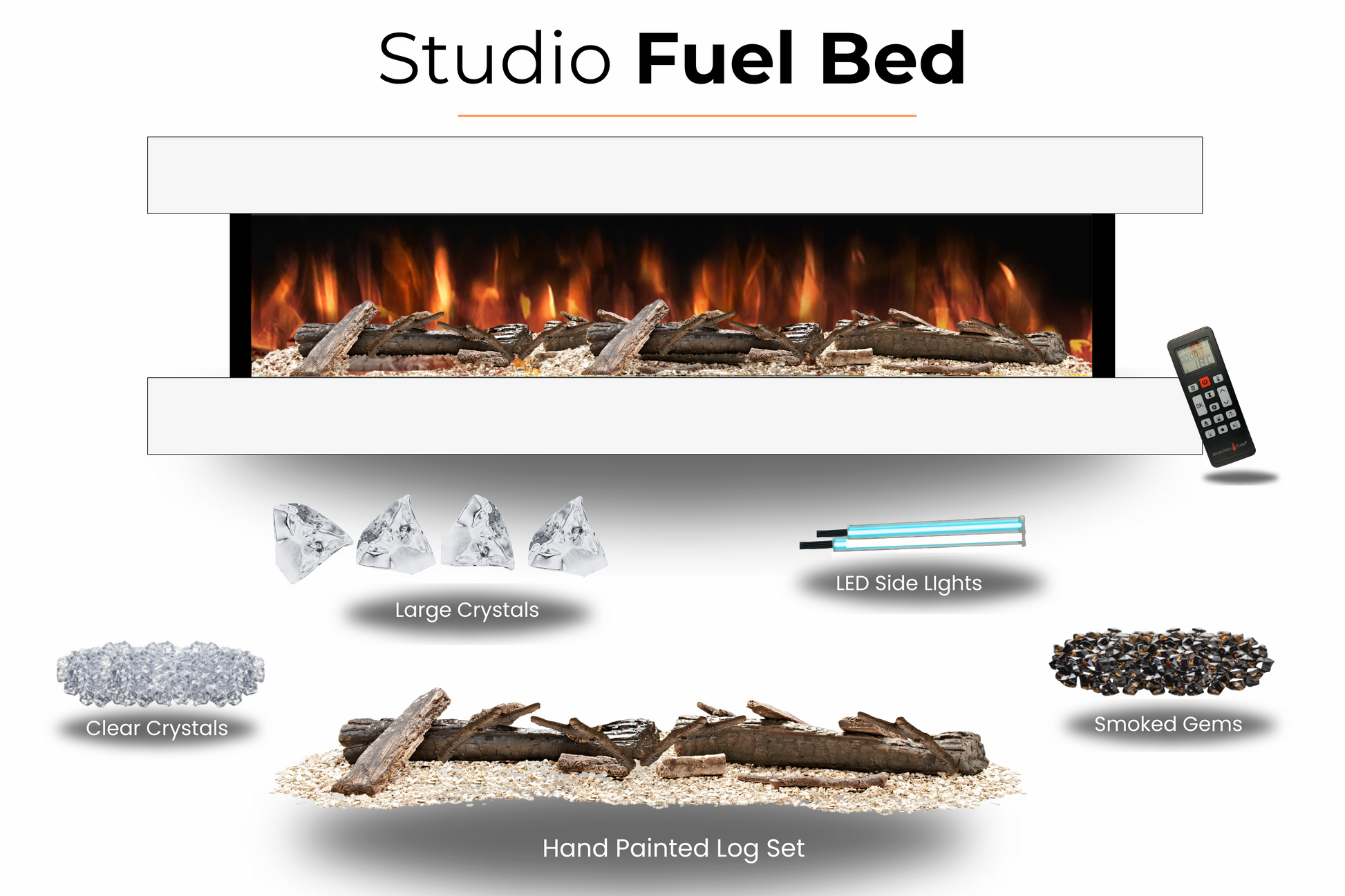 Evolution Fires - Studio 7 Wall-Mounted Electric Fireplace