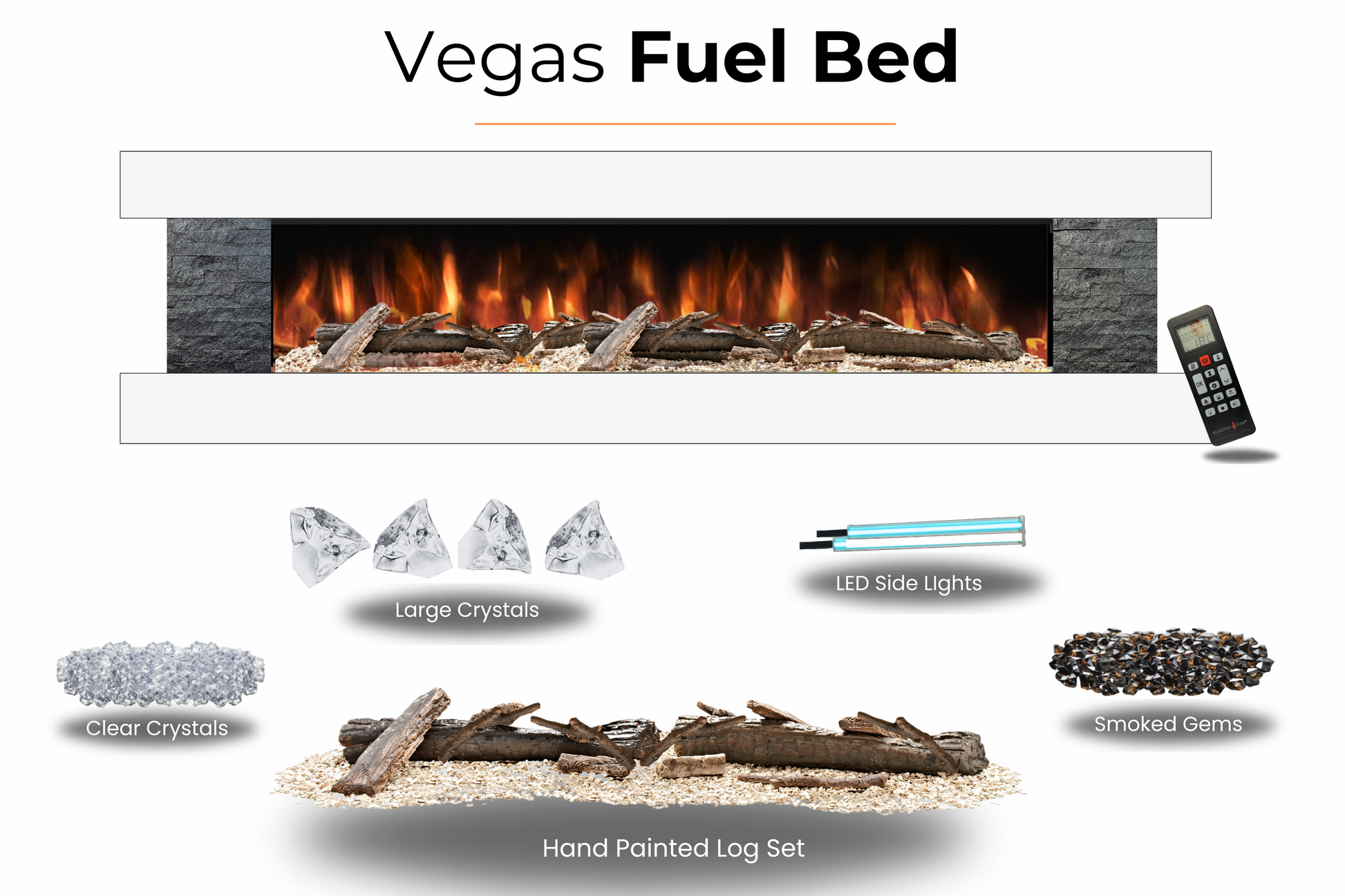 Evolution Fires - Landscape - Wall-Mounted Electric Fireplace