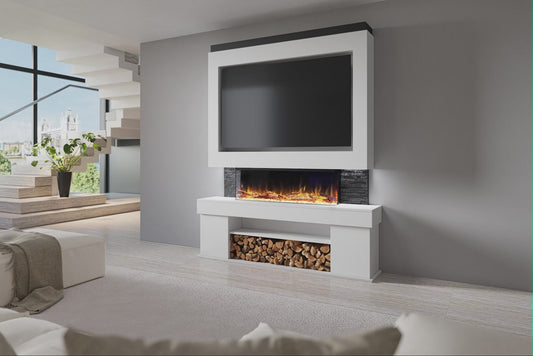 Evolution Fires - Pre-Built Media Wall Package 3 With Electric Fire