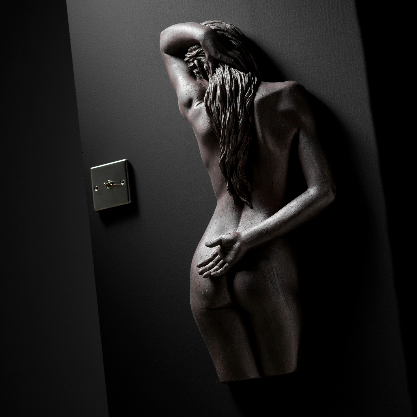 Large 3D Wall Art Lady Sculpture (Bronze Venetian Plaster)