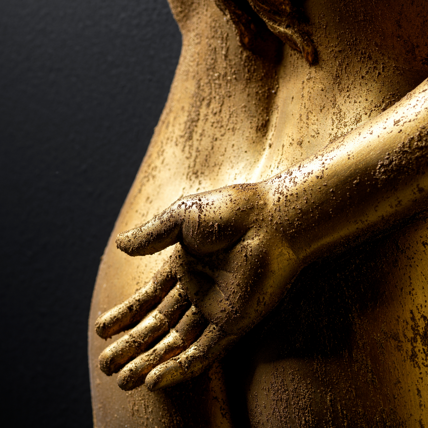 Large 3D Wall Art Female Sculpture (Gold Venetian Plaster)