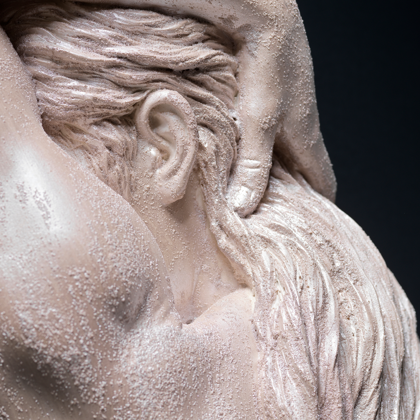 Large 3D Wall Art Lady Sculpture (Pearl Venetian Plaster)