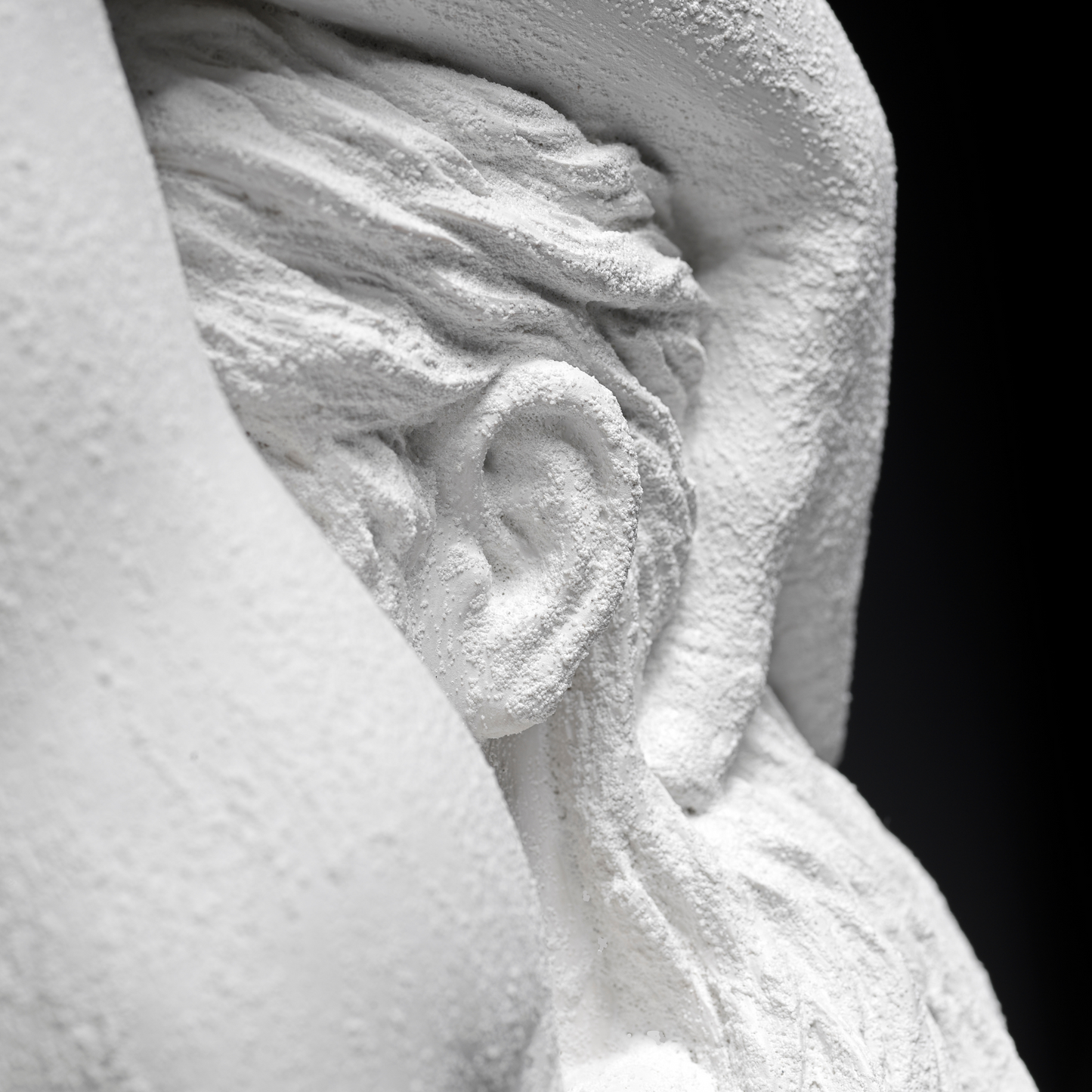 Large 3D Wall Art Lady Sculpture (White Venetian Plaster)