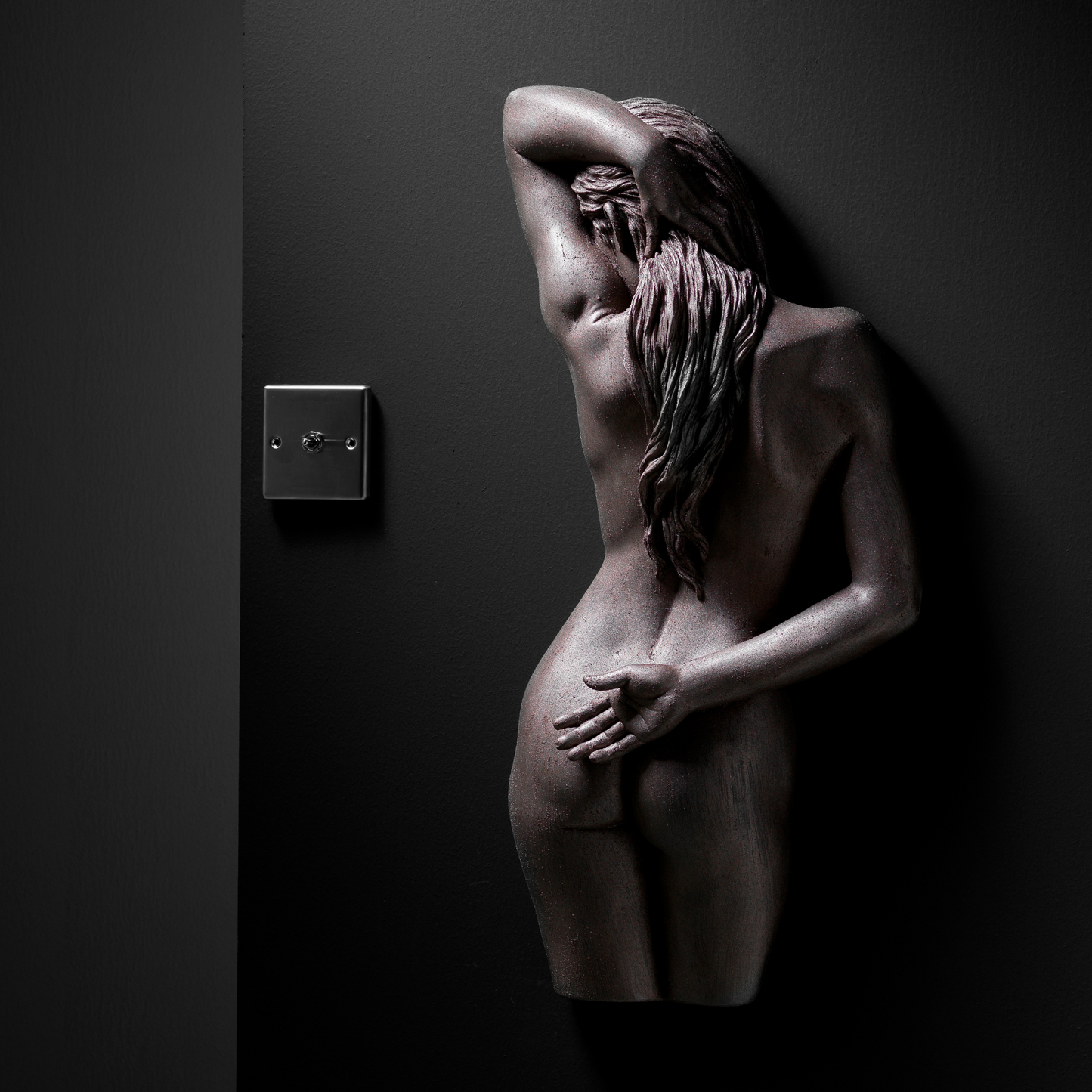 Large 3D Wall Art Lady Sculpture (Bronze Venetian Plaster)