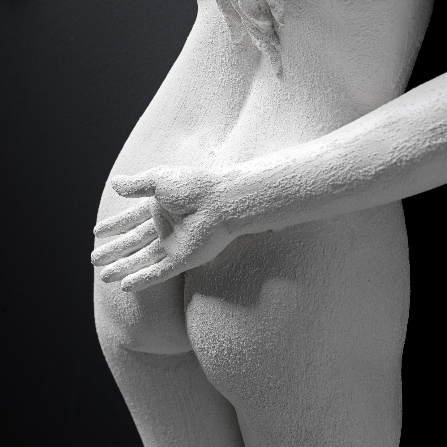 Large 3D Wall Art Lady Sculpture (White Venetian Plaster)