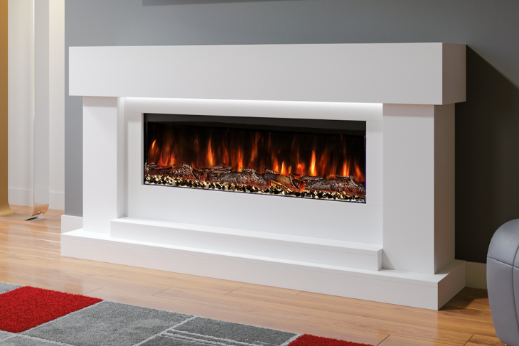 Evolution Fires - Neon Electric Fireplace Suite