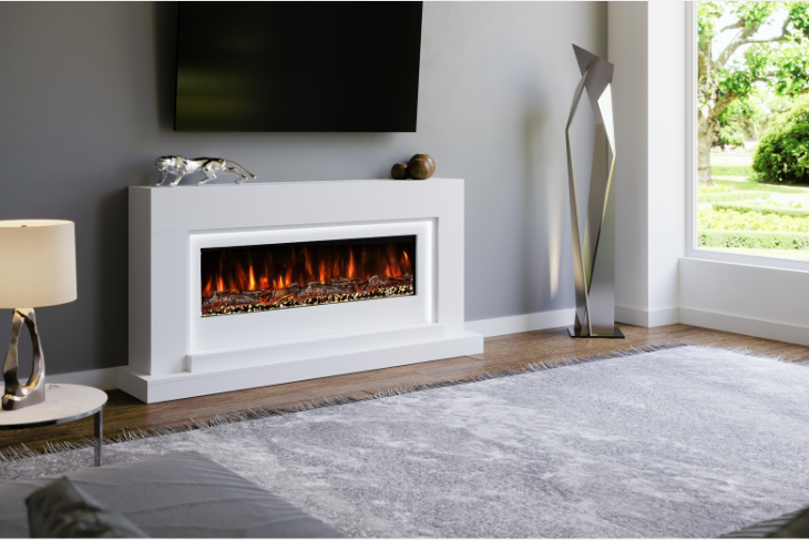 Evolution Fires - Nivarna Fireplace Suite (White)