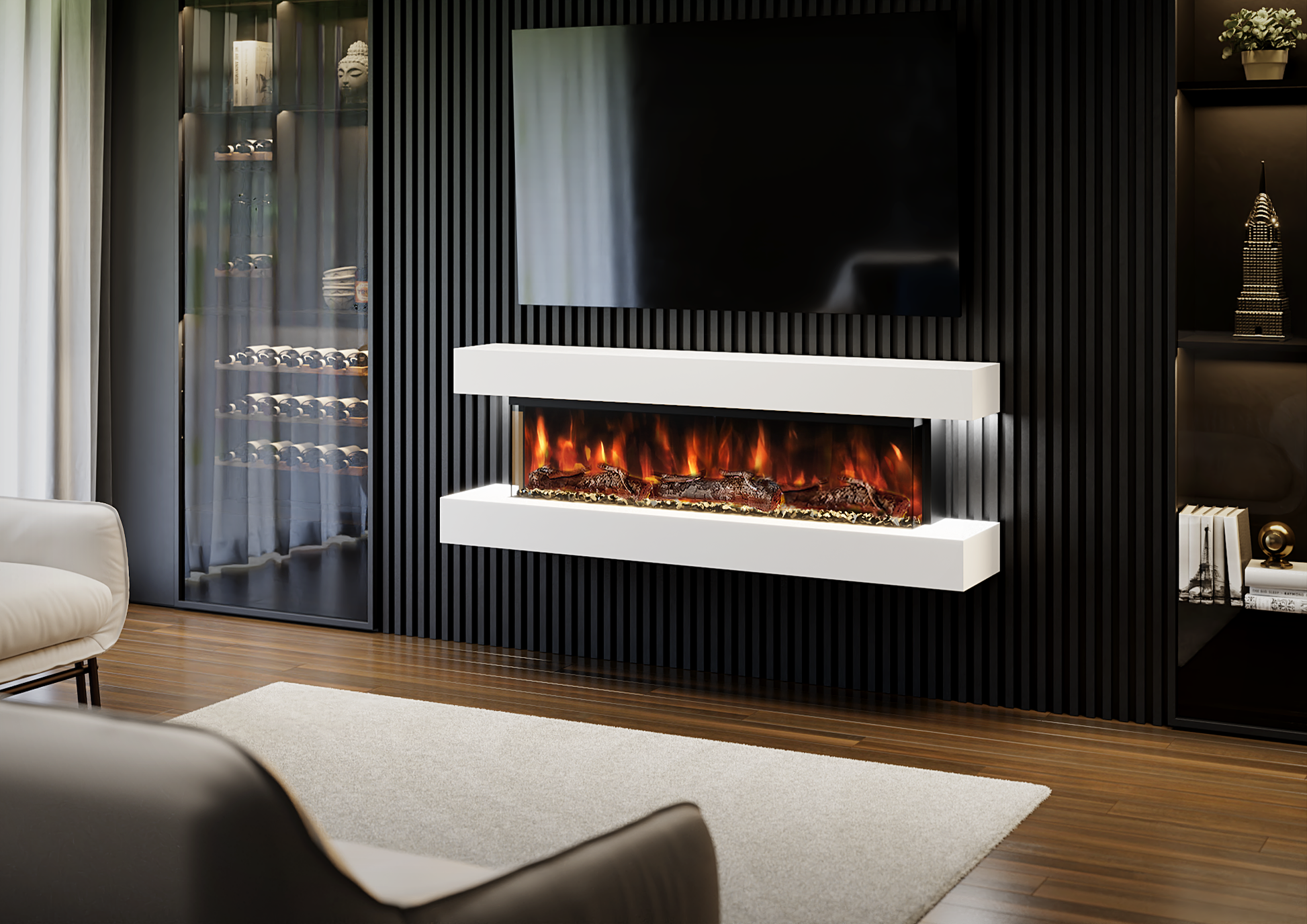 Evolution Fires - Studio 5 Wall-Mounted Electric Fireplace