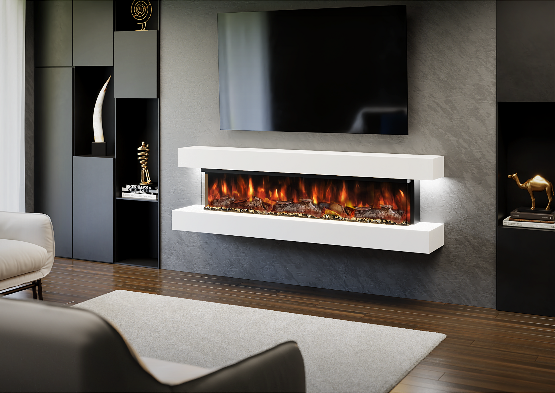 Evolution Fires - Studio 7 Wall Mounted Electric Fireplace