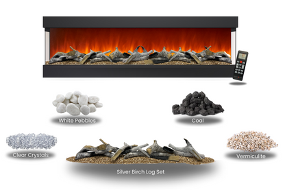 Evolution Fires Evervue 72 LCD Real Flame Electric Fireplace (APP Control)