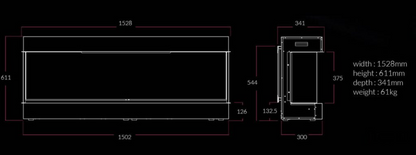 1500 Aurora Electric fireplace