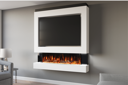 Pre-Built Media Wall With Electric Fireplace by Evolution Fires